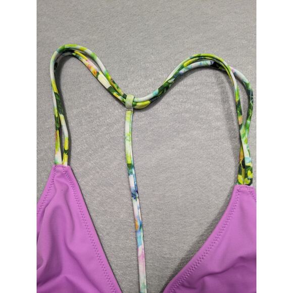 Victoria's Secret Bikini Top Women's‎ Large Purple Racer String Y2K EUC - Picture 7 of 10